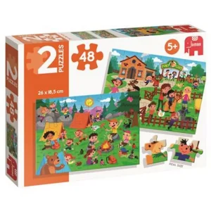 Puzzle Montando a Caballo y Picnic 2×48 (JUMBO)