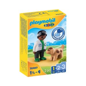 Veterinario con Perro 1.2.3 (PLAYMOBIL)