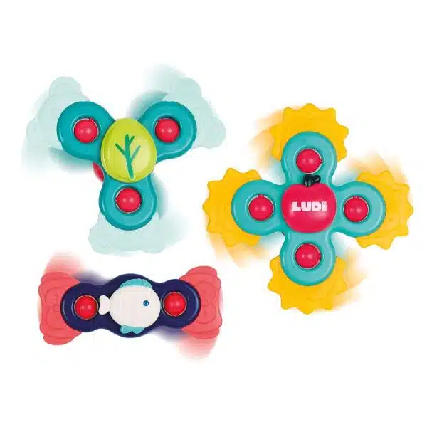 3 Spinners con ventosa para bebés – Ludi