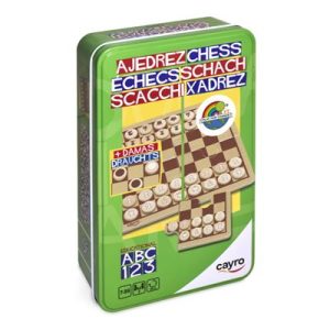 Ajedrez – Damas en Caja de Metal (CAYRO)