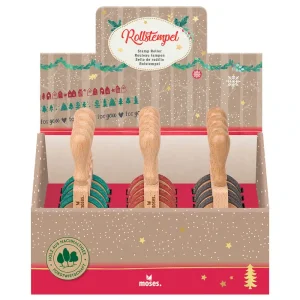 Sello rodillo con motivos de Navidad para galletas o plastilina – Moses