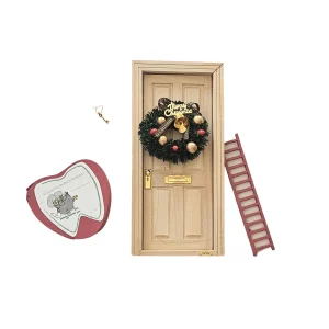 Puerta Navidad madera para recibir al Ratoncito Pérez – TocToc