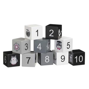 BLOQUES MADERA NEGRO Y BLANCO (KIDS CONCEPT)