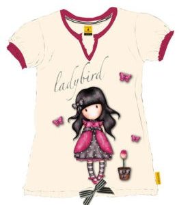 Camiseta Gorjuss Beige y Fucsia Lady Bird Talla 8 (SANTORO)
