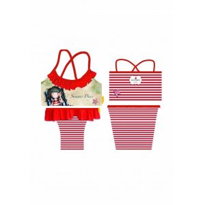 Bikini Gorjuss Summer Time Rojo y Beige TALLA 6