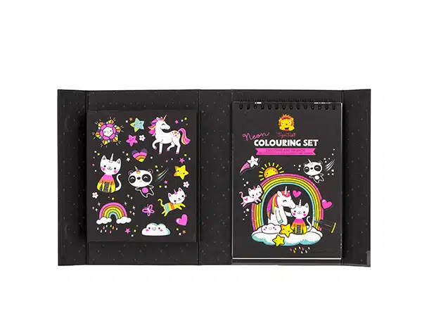Kit para colorear neón Unicornios y amigos – Tiger Tribe - Imagen 2