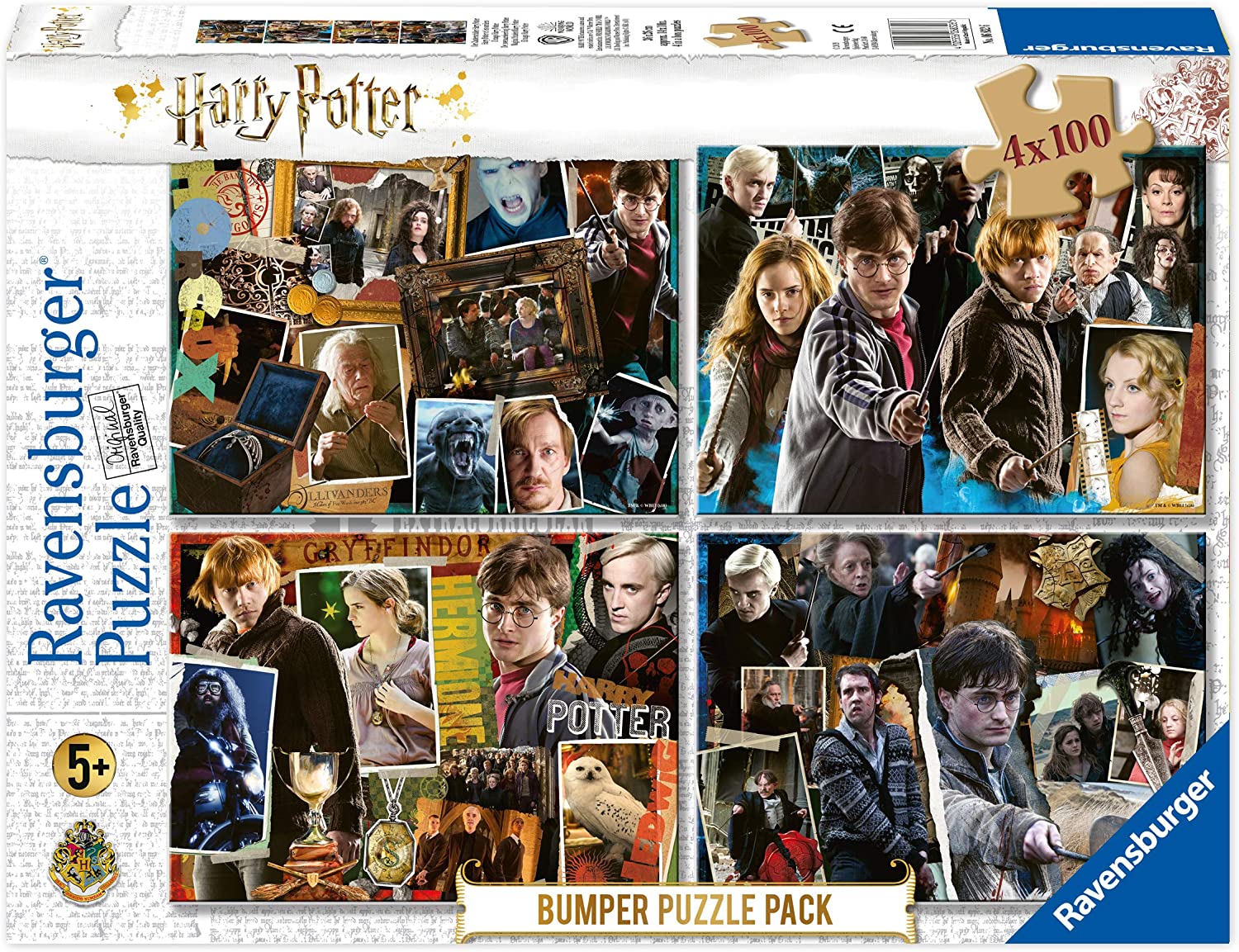 PUZZLE 4 UND. X 100 PIEZAS HARRY POTTER (RAVENSBURGER)