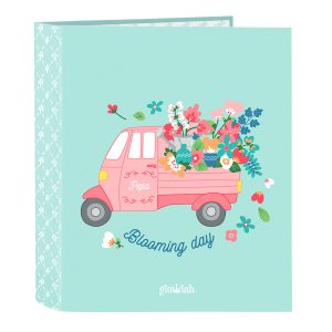 Carpeta F. 4 Anillas 35mm Lomo Ancho Glowlab «Pepa» (SAFTA)