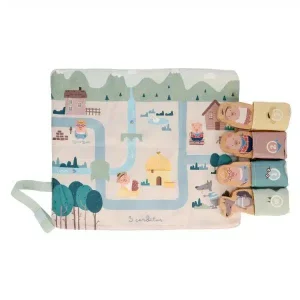 Juego de viaje Mantel Los 3 Cerditos y el Lobo – Monnëka