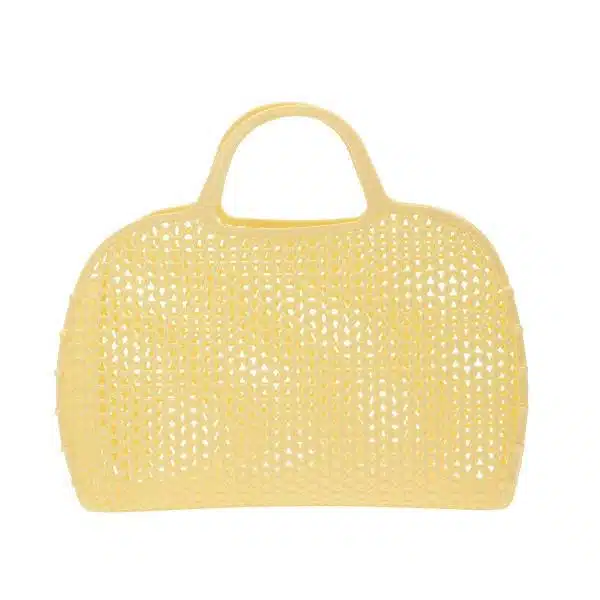 Bolso cesta de plástico Retro Vintage Amarillo Lemon – Monnëka