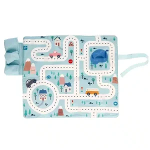 Juego de viaje Mantel con Circuito azul + 3 coches – Monnëka
