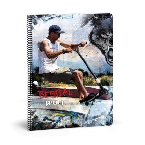 LIBRETA A4 CUADRÍCULA COL. BESTIAL WOLF BY DIS2 (outlet)