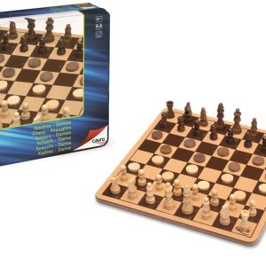 Ajedrez Damas de madera en Caja de Lata (CAYRO)