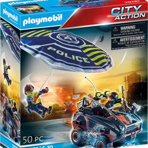 Policía Paracaídas: persecución del vehículo anfibio City Action (PLAYMOBIL)