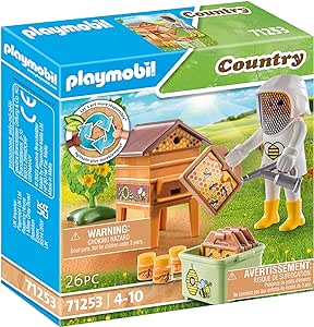 Apicultora, calma a las abejas con el ahumado. Playmobil Country