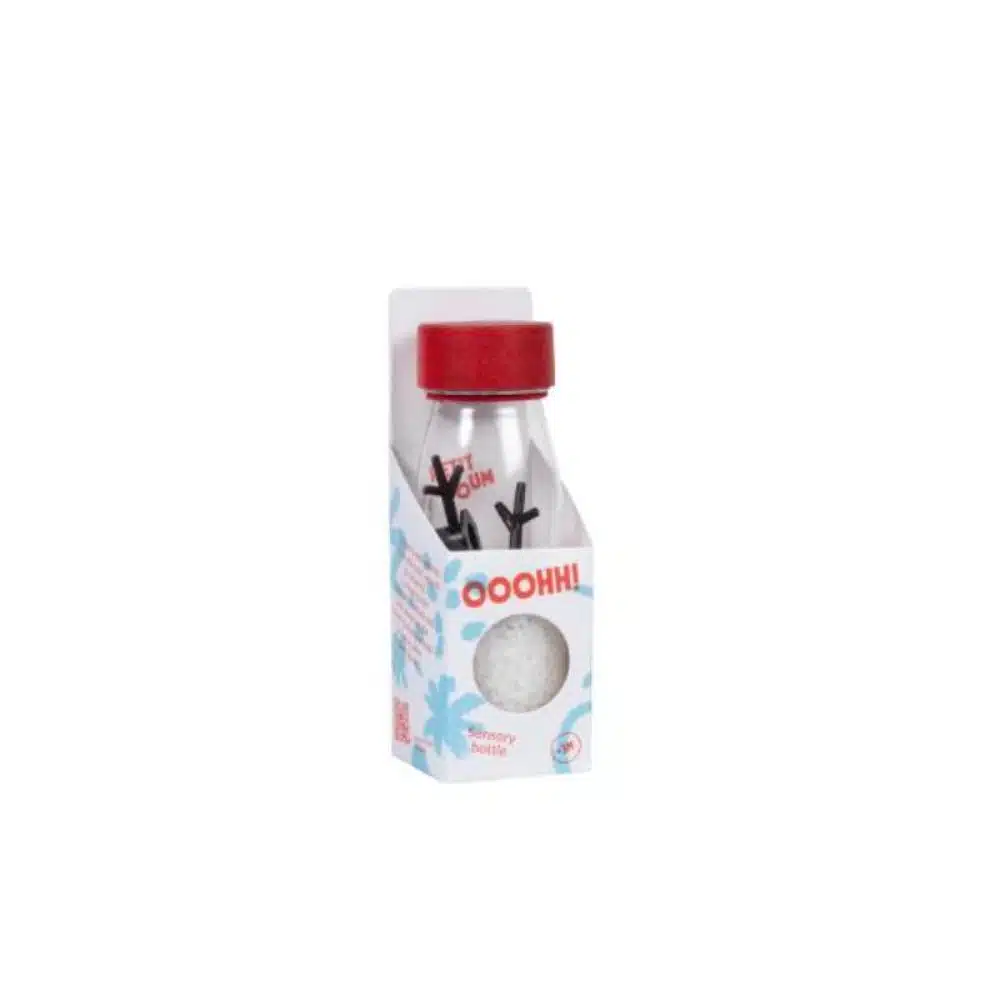 Botella sensorial con sonido Muñeco de nieve – Petit Boum - Imagen 6