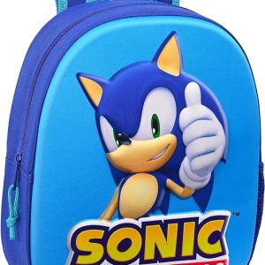 Mochila 3D Sonic Speed 27X33X10Cm (SAFTA)