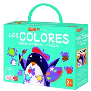 Manolito Books Los Colores – Libro de 10 Páginas + 10 Puzzles de 20 Piezas