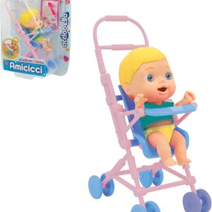 Amicicci Cicciobello Carrito de bebé de Paseo y Silla de Trona (FAMOSA)