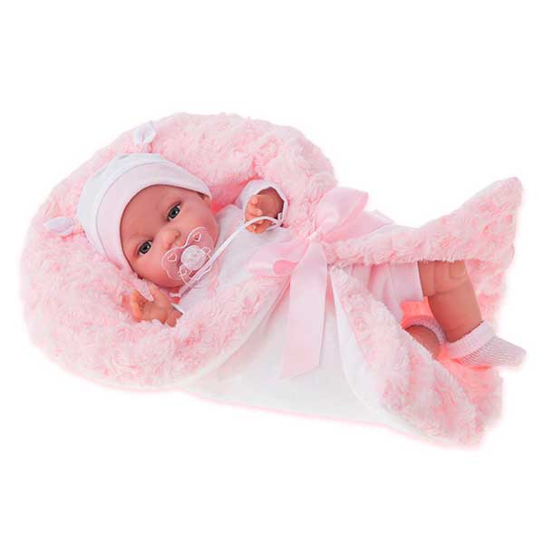 Muñeca Toneta con Mantita Rosa 34cms