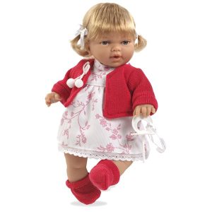 Muñeca Hanne Vestido Rojo Llorona 26cm
