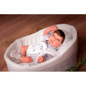 Muñeca Reborn 40cm Sofia con Capazo