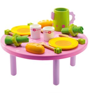 Mesa desayuno piezas de madera (DJECO)