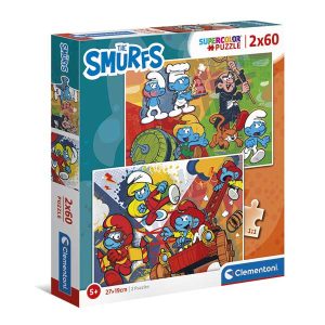 Pitufos Puzzle 2x60p