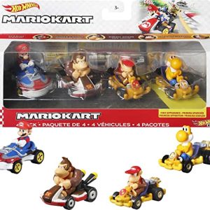 Hot Wheels Mario Kart Pack 4 personajes (MATTEL)
