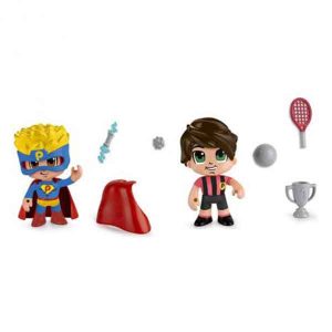 Pinypon Action Figuras Pack Super Heroe y Deportista