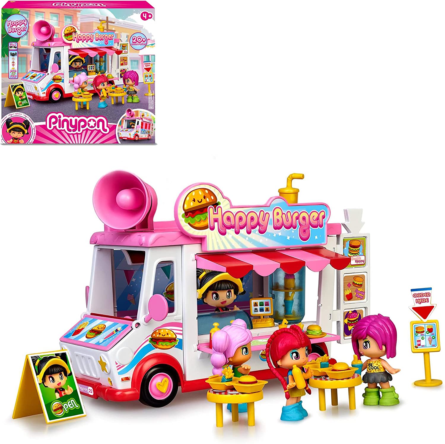 Happy Burger playset Restaurante Food Truck PinyPon (FAMOSA)