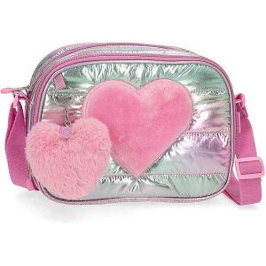 Joumma Bags Bolso Bandolera Enso Fancy Corazón Rosa 2 Compartimentos