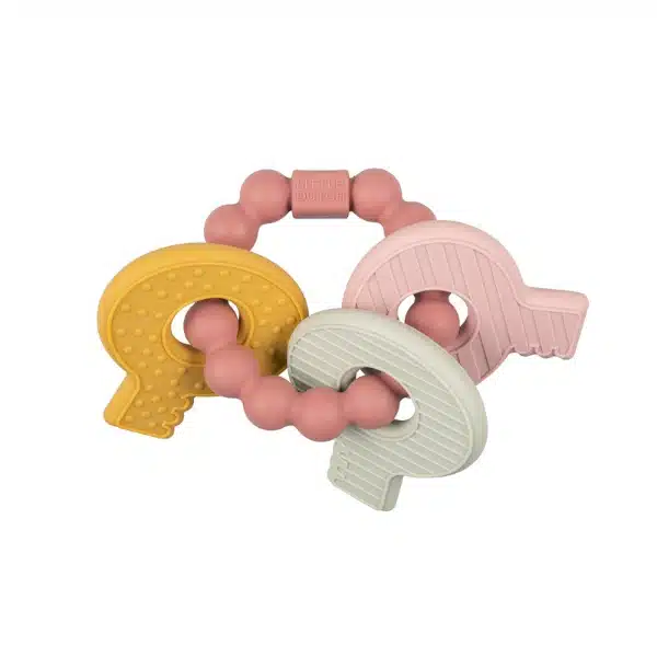 Mordedor llavero rosa silicona – Little Dutch - Imagen 2