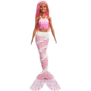 Muñeca Barbie Sirena Rosa Dreamtopia