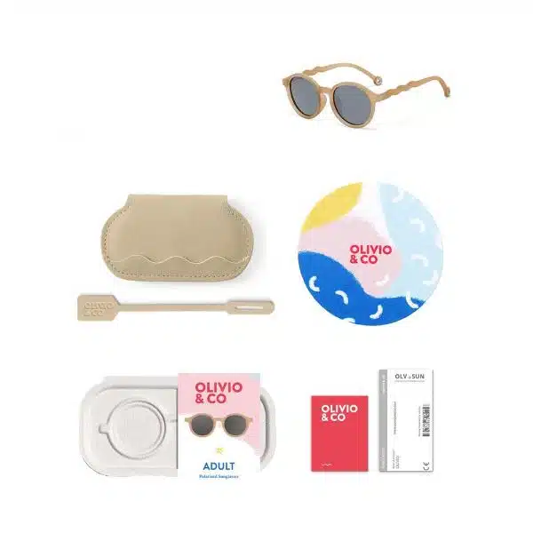 Gafas De Sol Oval Sand Beige +12 años-Adultos – Olivio And Co - Imagen 6