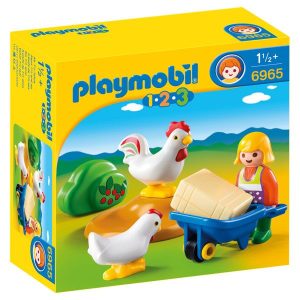 Granjera con Gallinas Playmobil 1.2.3