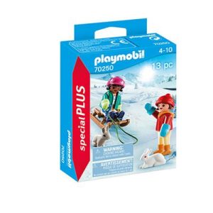 Niños con Trineo y Conejo (PLAYMOBIL)
