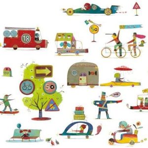 Pegatinas Rue en fete decoración para pared o muebles (DJECO)