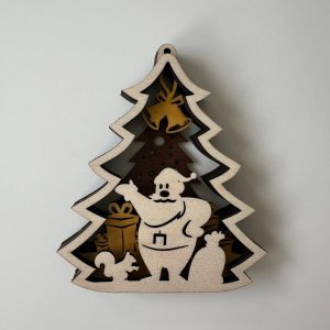 Adorno de Navidad de madera Papá Noel
