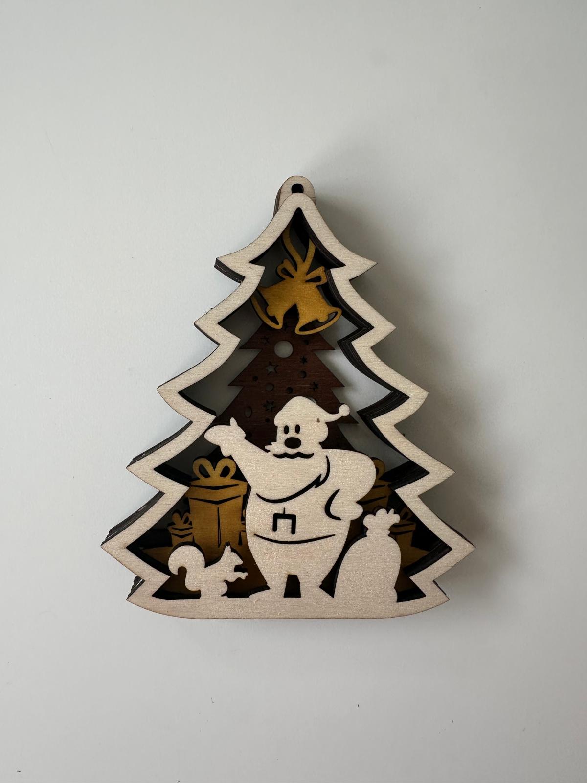 Caja Regalo de Madera con Adornos de Navidad - Imagen 4