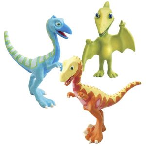 Pack 3 Figuras Pteranodon-Ollie-Delek Dino Tren