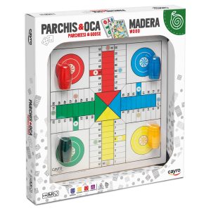 TABLERO PARCHÍS/OCA CON ACCESORIOS DE MADERA