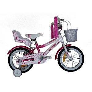 Bicicleta Infantil 14 Pulgadas DIANA Rosa-Blanca Acero