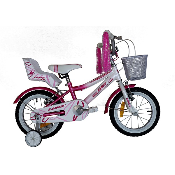 Bicicleta Infantil 14 Pulgadas DIANA Rosa-Blanca Acero