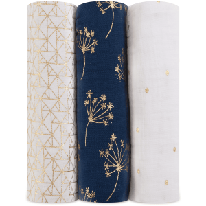 aden + anais™ puck wipes metal lic gold deco 3-pack