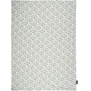 Alvi ® Manta de bebé Petit Fleurs verde/blanco 75 x 100 cm