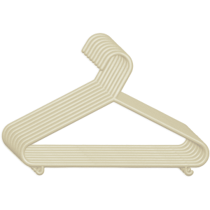 bieco Set de 8 perchas, vainilla