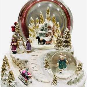 Paisaje nevado con bolas de cristal con música 16×17 cm (CAJAS DE MUSICA)