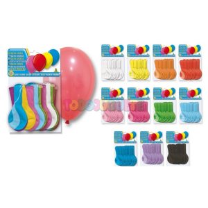Bolsa 24 globos surtidos 26cm  opaco Globolandia