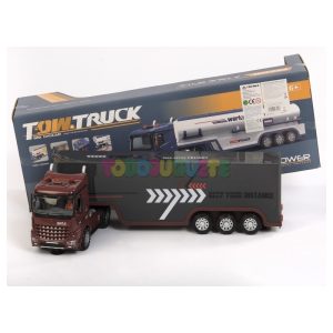 Camión Trailer Contenedor Luz y Sonido Tow Truck